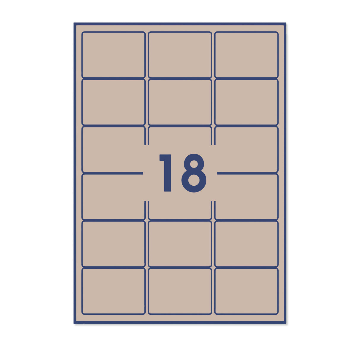 Rektangulære, klæbende mærkater