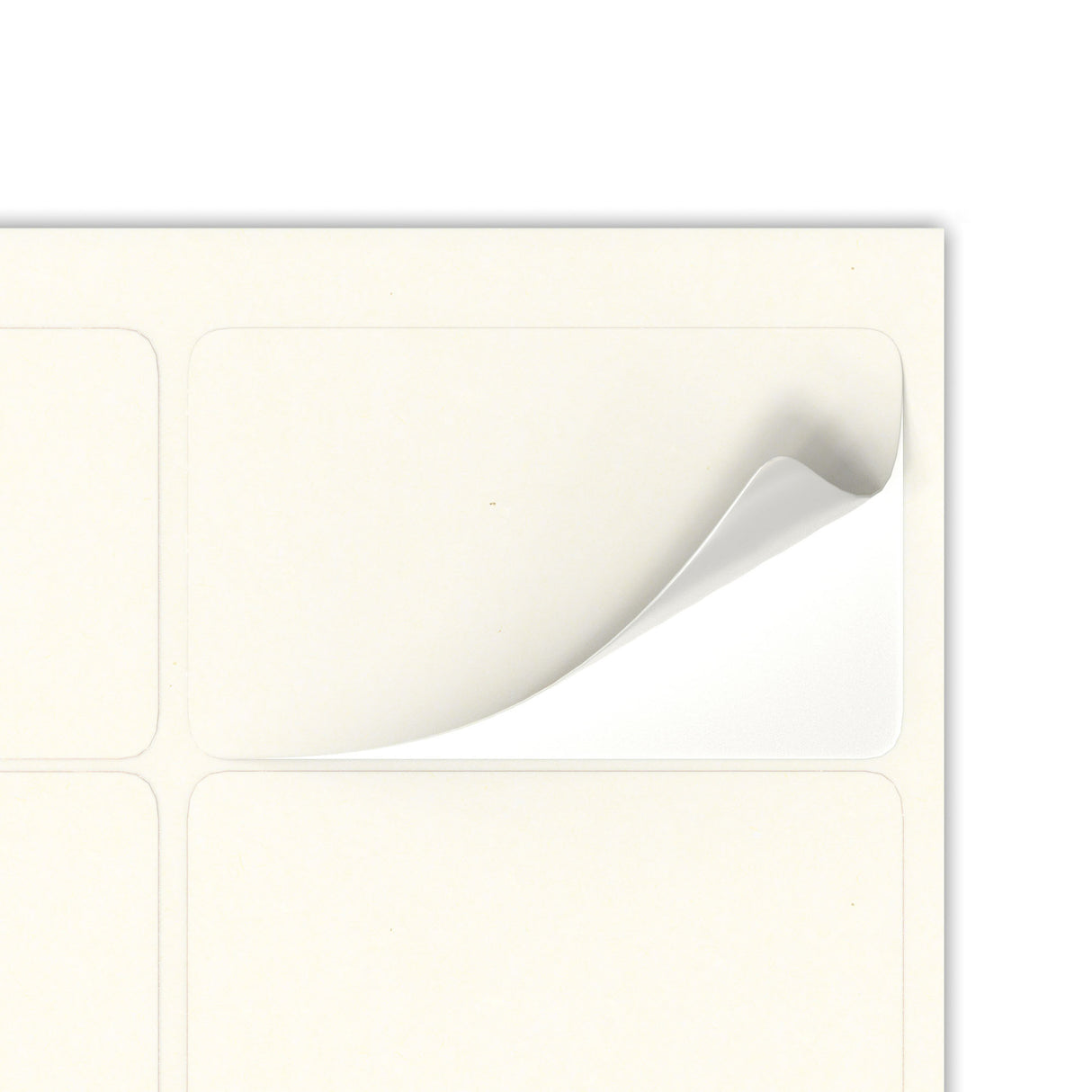 Rektangulære, klæbende mærkater