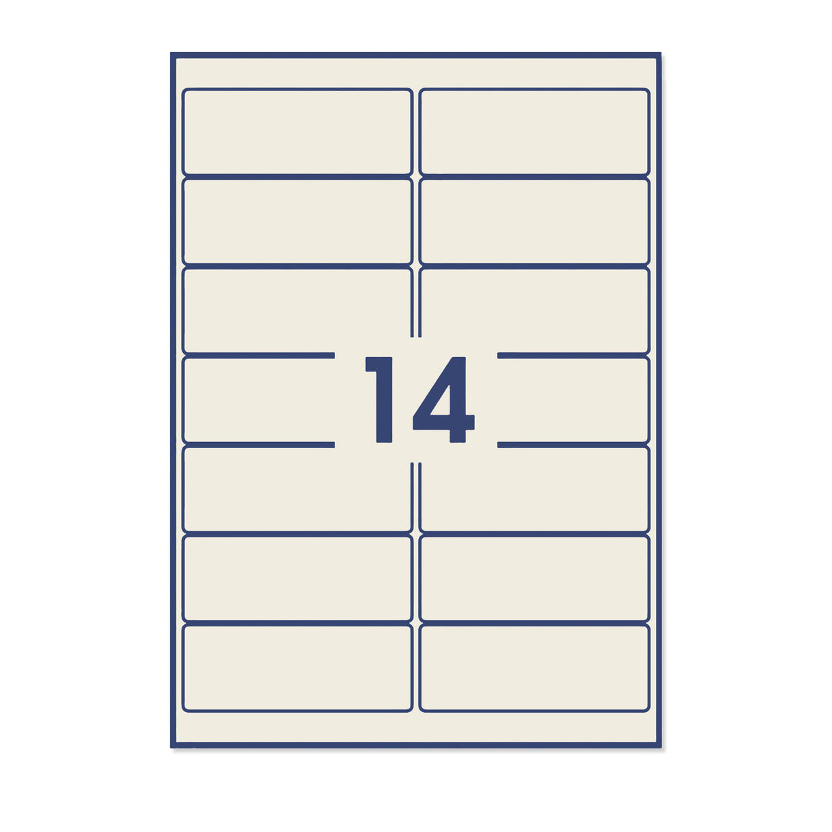 Rektangulære, klæbende mærkater