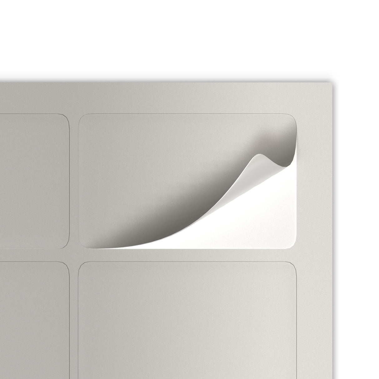 Rektangulære, klæbende mærkater