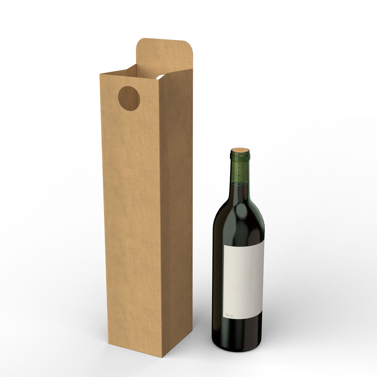 Papkasse vinflaske (75 cl)