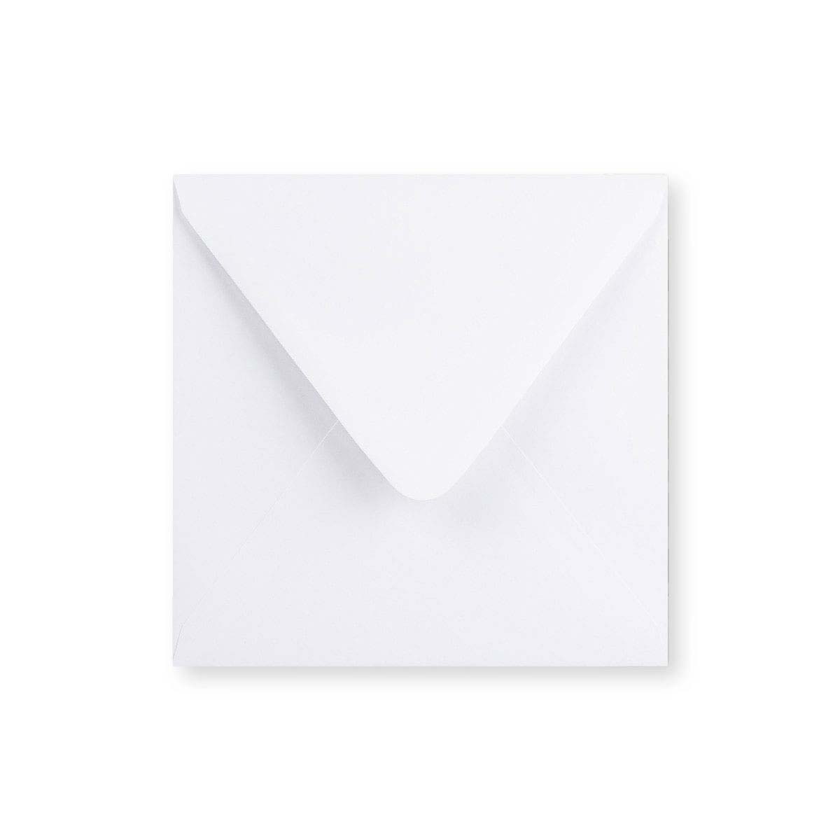 Hvid kuvert - Diamantklap 170x170 mm