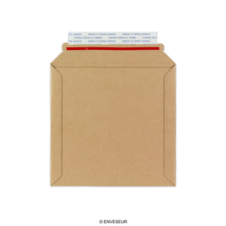 Kapacitetskuvert til Bogforsendelse med F-Bølgepap 180x180 mm