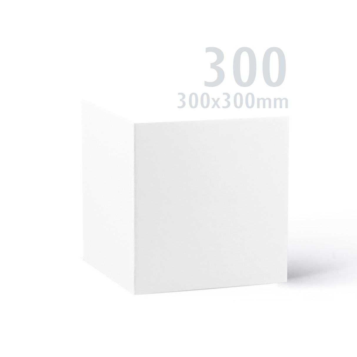 300x300 Hvid Premier kort 250 g/m² pakke