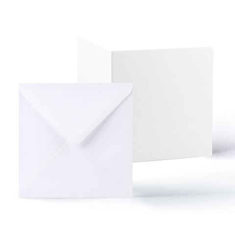 White Smooth Cards & Envelopes Pack White 155x155 mm + 145x145 mm