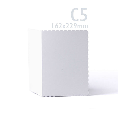 White Scalloped Cards & Envelopes Pack