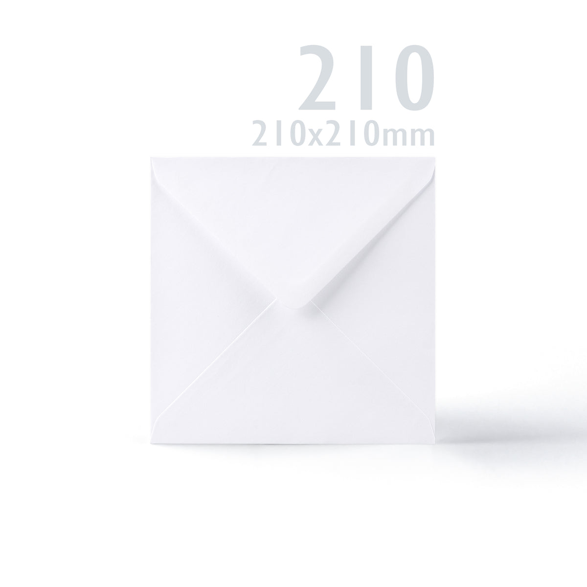 Kort 300 g/m² og kuverter 100g/m² i hvidt, glat papir – pakke
