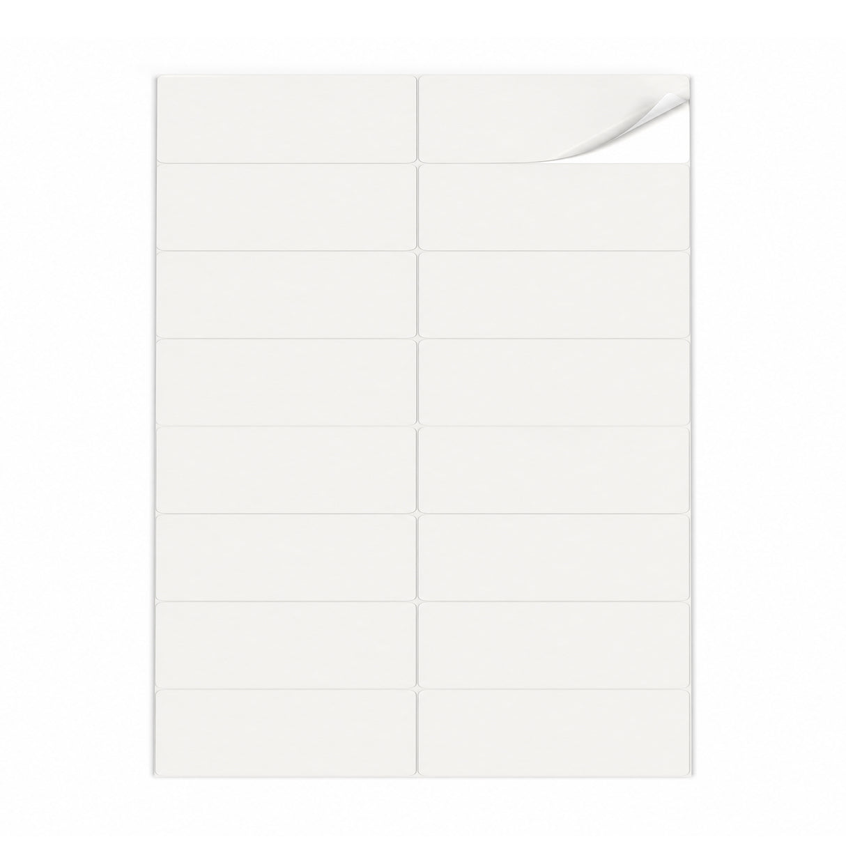 Hvide etiketpakker M - 100 ark