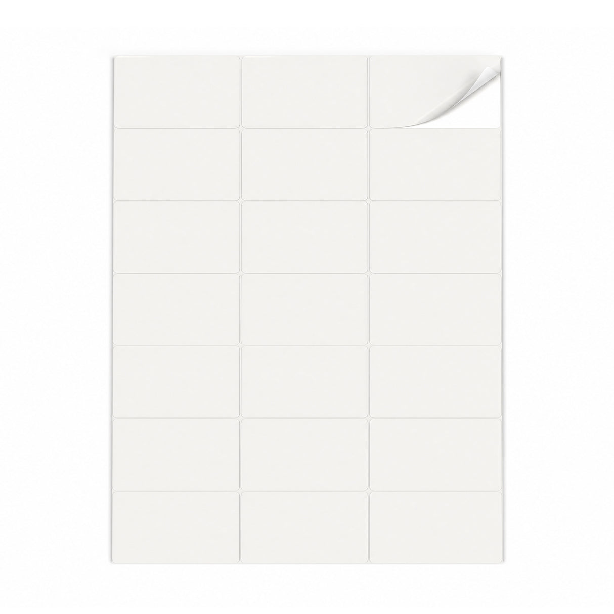 Hvide etiketpakker S - 100 ark