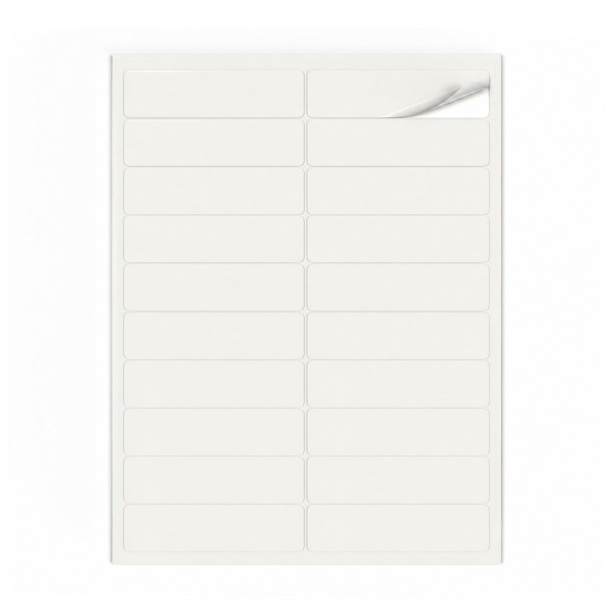 Hvide etiketpakker S - 100 ark