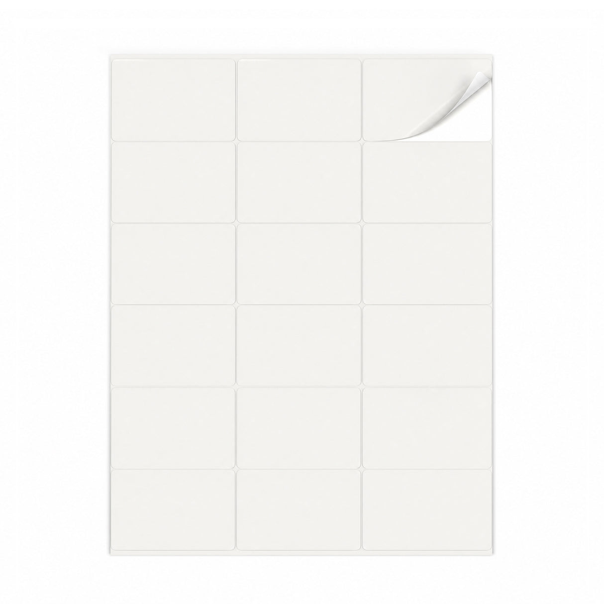 Hvide etiketpakker M - 100 ark
