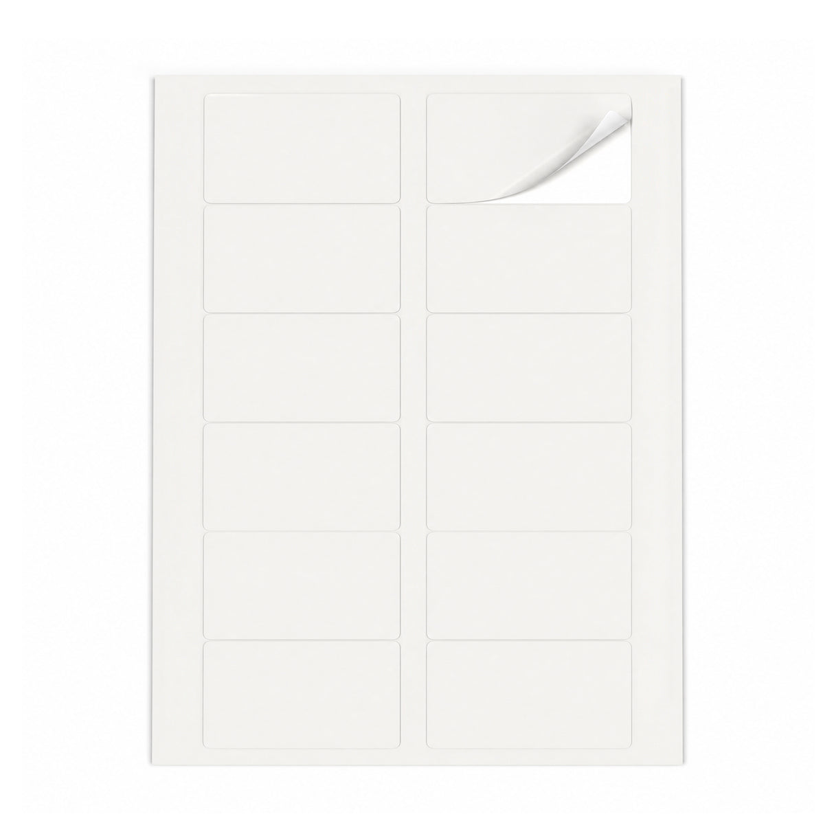 Hvide etiketpakker M - 100 ark