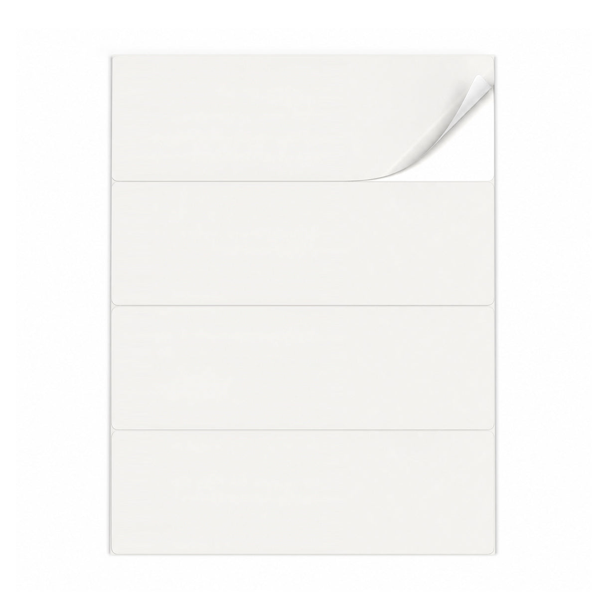 Hvide etiketpakker L - 100 ark