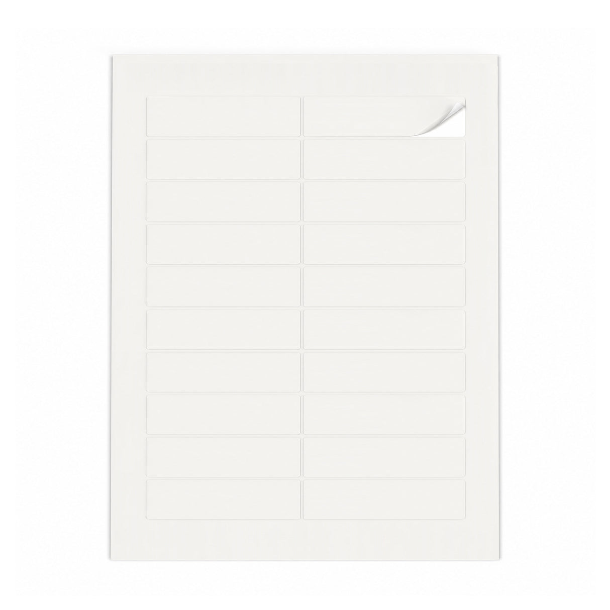 Hvide etiketpakker S - 100 ark