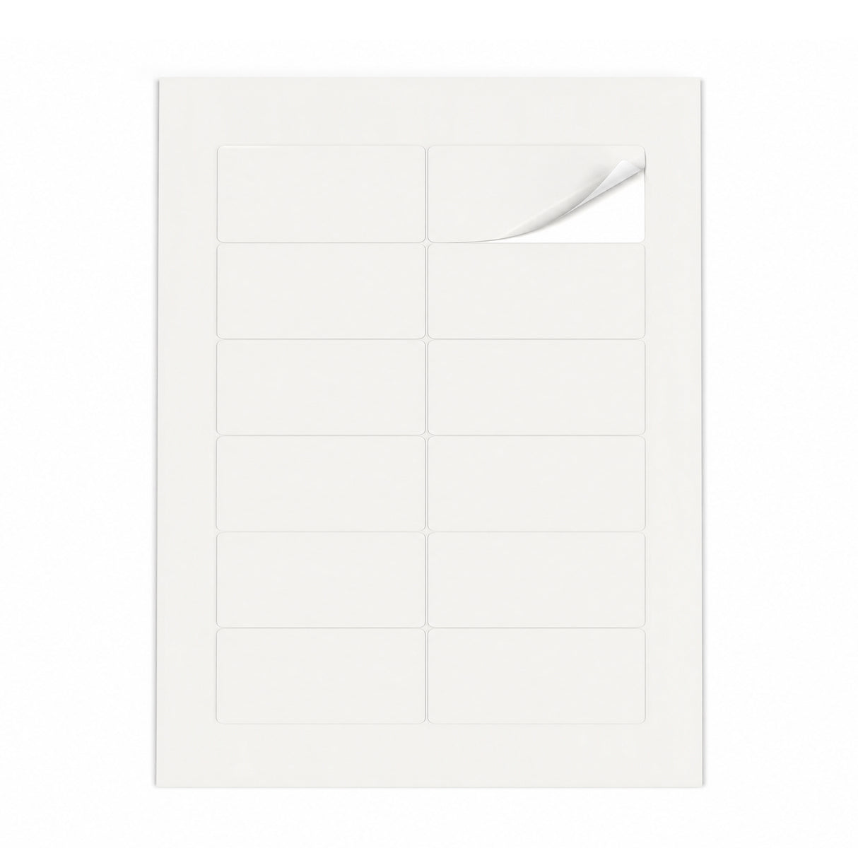 Hvide etiketpakker M - 100 ark