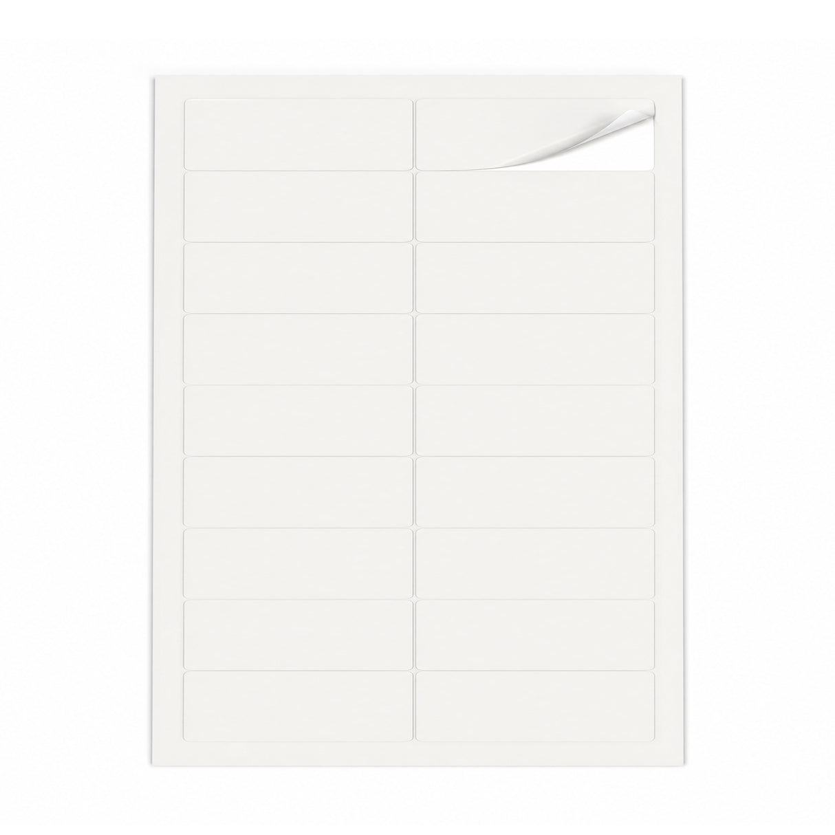 Hvide etiketpakker S - 100 ark