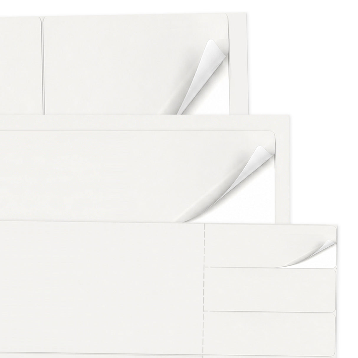 Hvide etiketpakker L - 100 ark