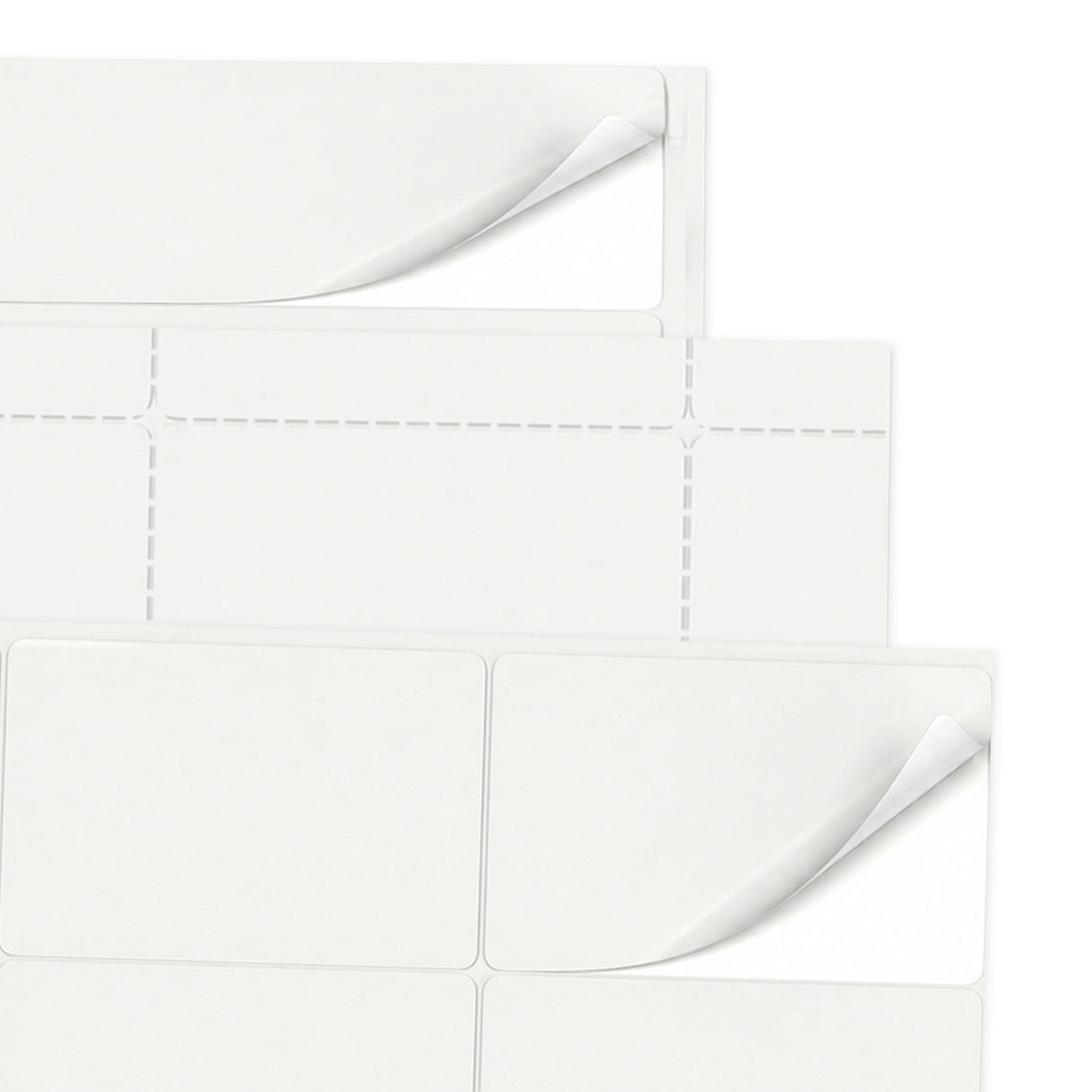 Hvide etiketpakker M - 100 ark
