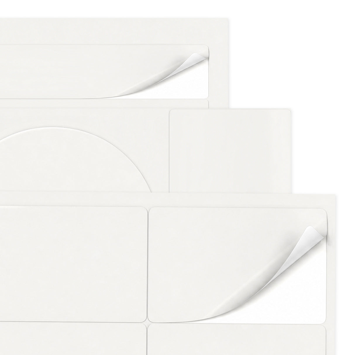 Hvide etiketpakker ML - 100 ark