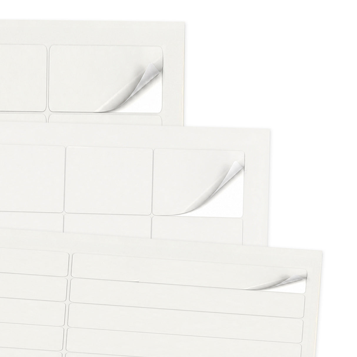 Hvide etiketpakker XS - 100 ark