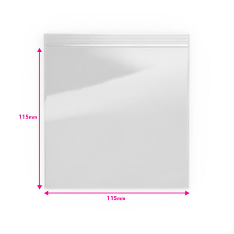Grip Seal Bags Clear 115 x 115 mm