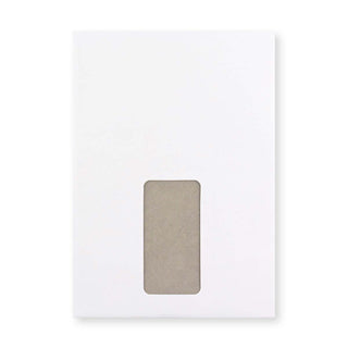 Hvidt Kuvert med Kartonbagside - Vindue 229x162 mm (C5)