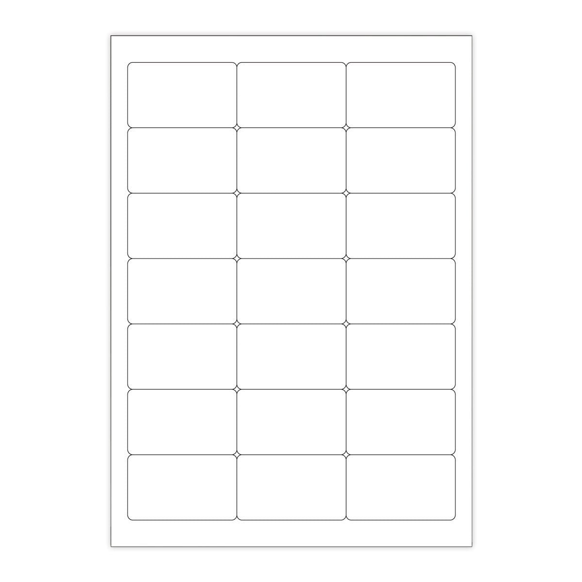 Hvide selvklæbende labels