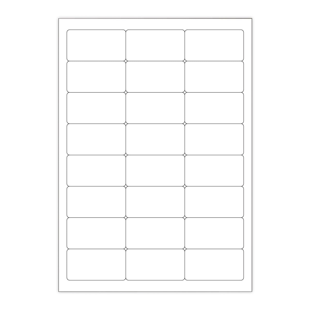 Hvide selvklæbende labels