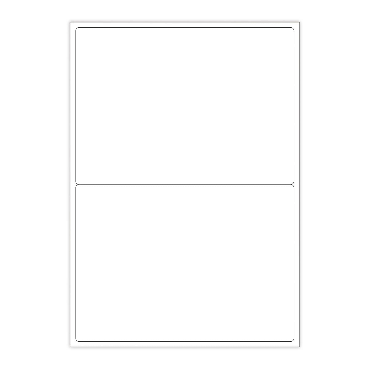 Hvide selvklæbende labels