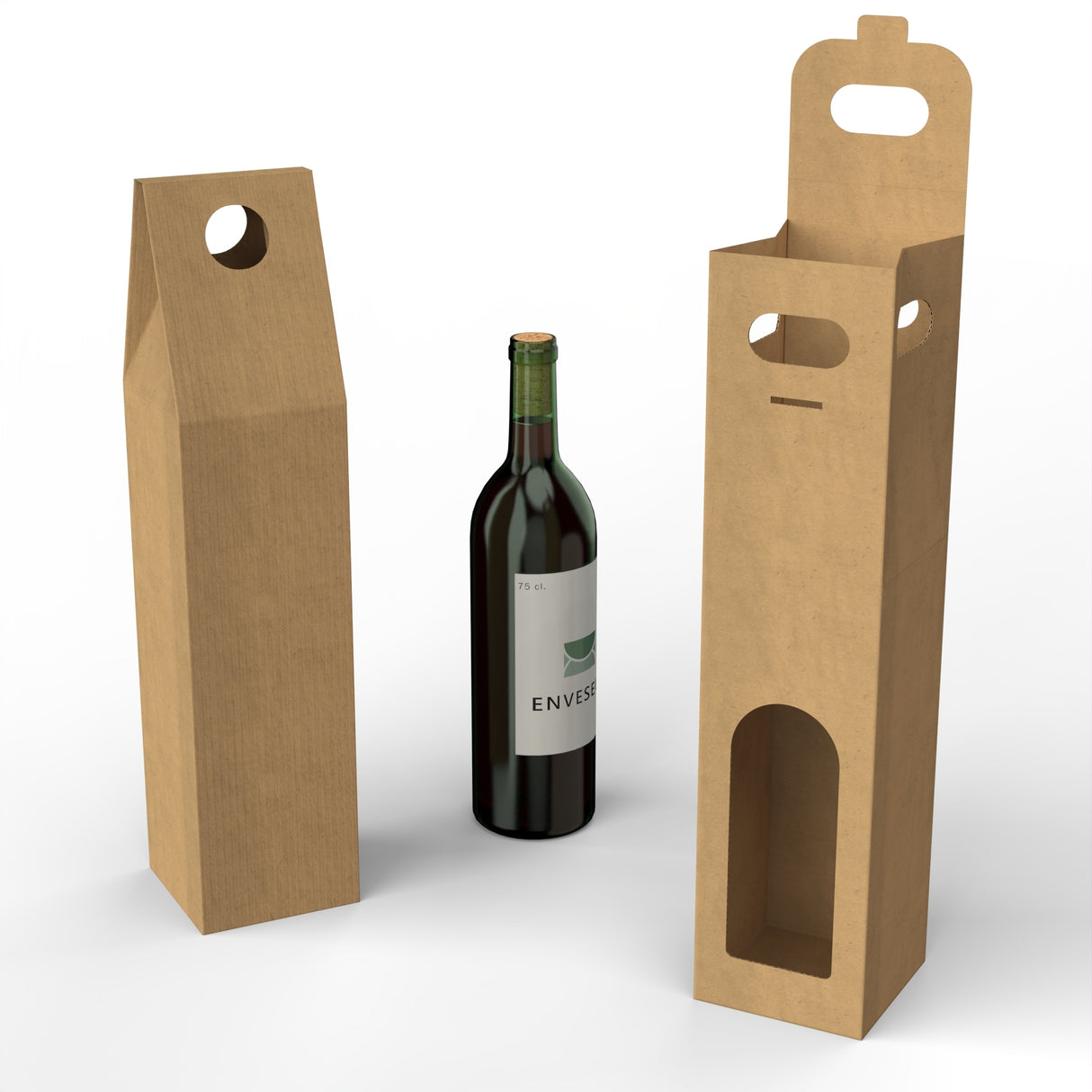 Papkasse vinflaske (75 cl)