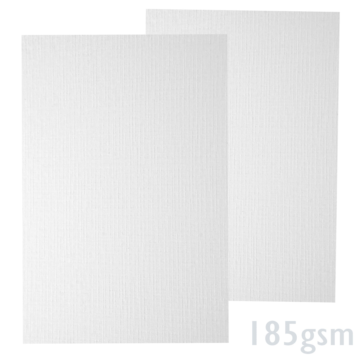 Hvidt ribbet papir 185g/m²