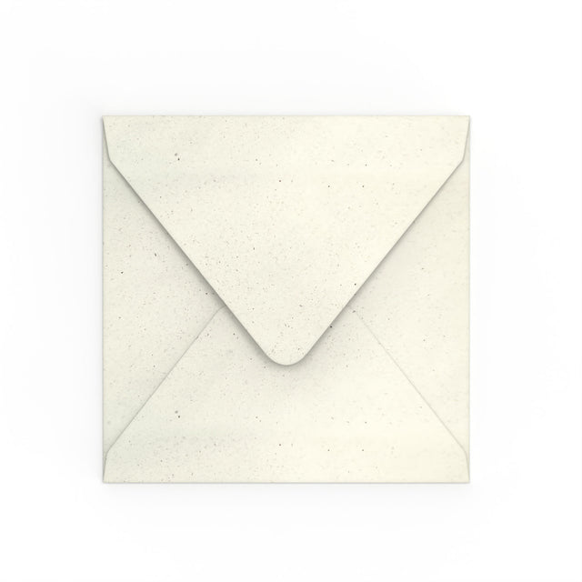 Flower Seeded Envelopes Ivory 155 x 155 mm