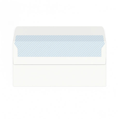 DL Hvid kuvert med indvendigt tryk 100GSM (110 x 220mm)