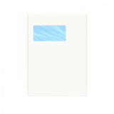 Hvid konvolut med lodret vindue 229x162 mm (C5)