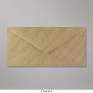 Brun konvolut med riller 110x220 mm (DL)