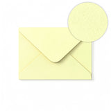 Elfenbensfarvet Kuvert med Hamret Struktur 125 x 175 mm