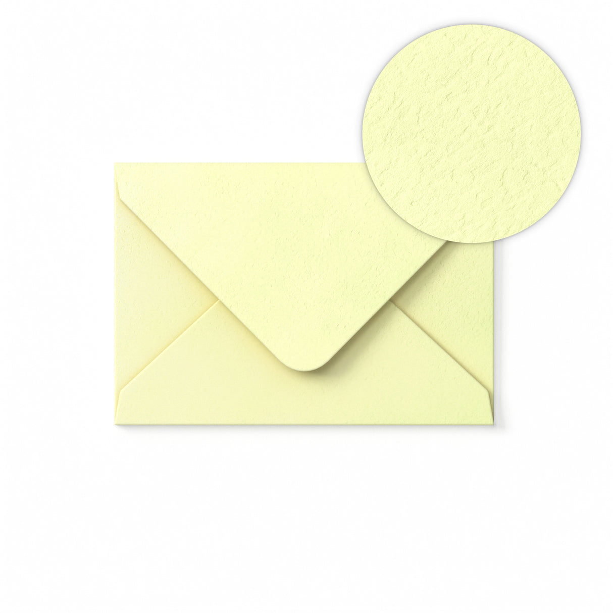 Elfenbensfarvet Kuvert med Hamret Struktur 65x94 mm