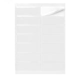 Rektangulære, klæbende mærkater