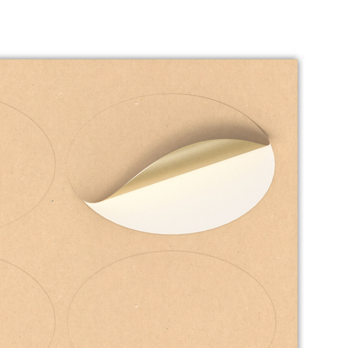 Ovale, klæbende mærkater