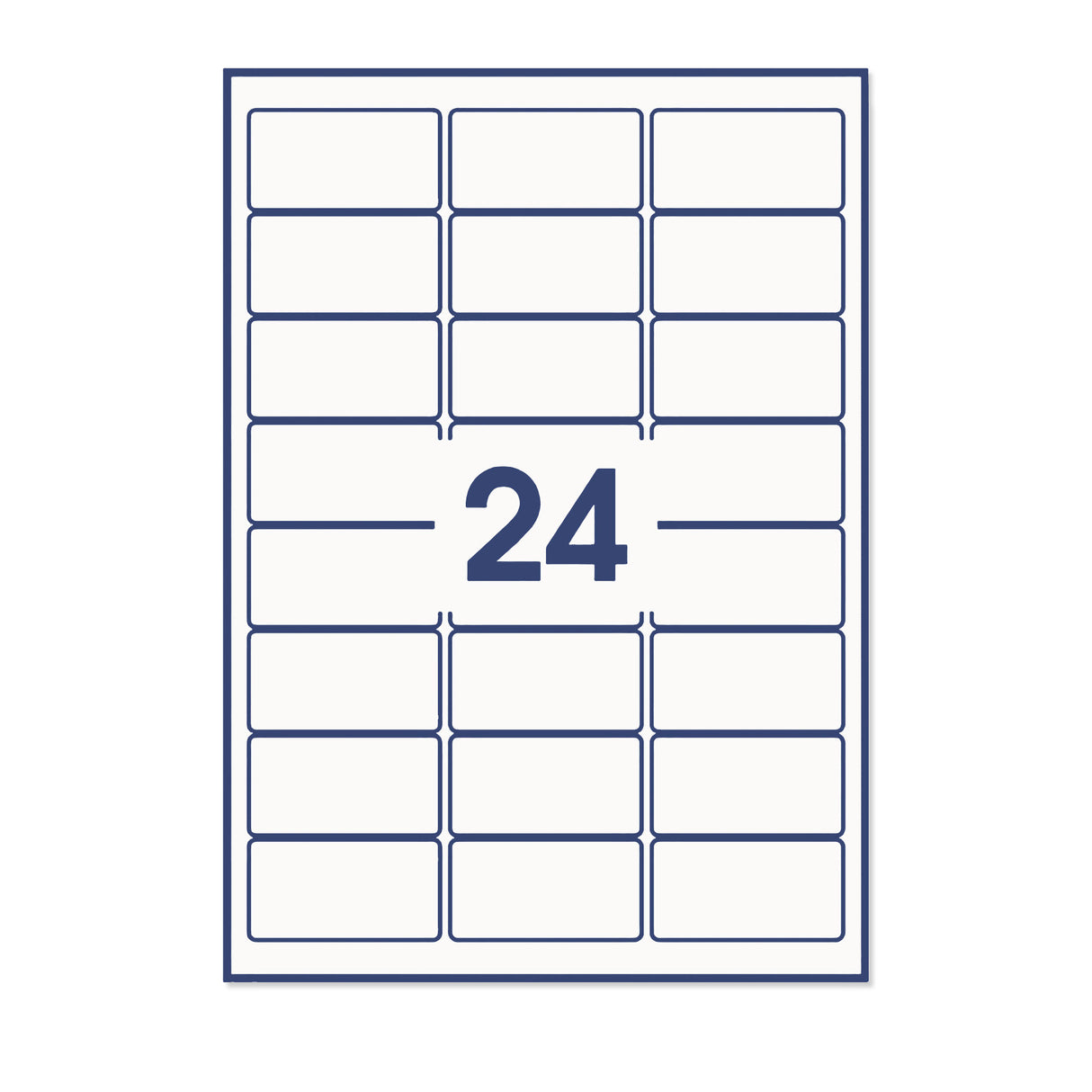 Rektangulære, klæbende mærkater