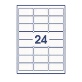 Rektangulære, klæbende mærkater