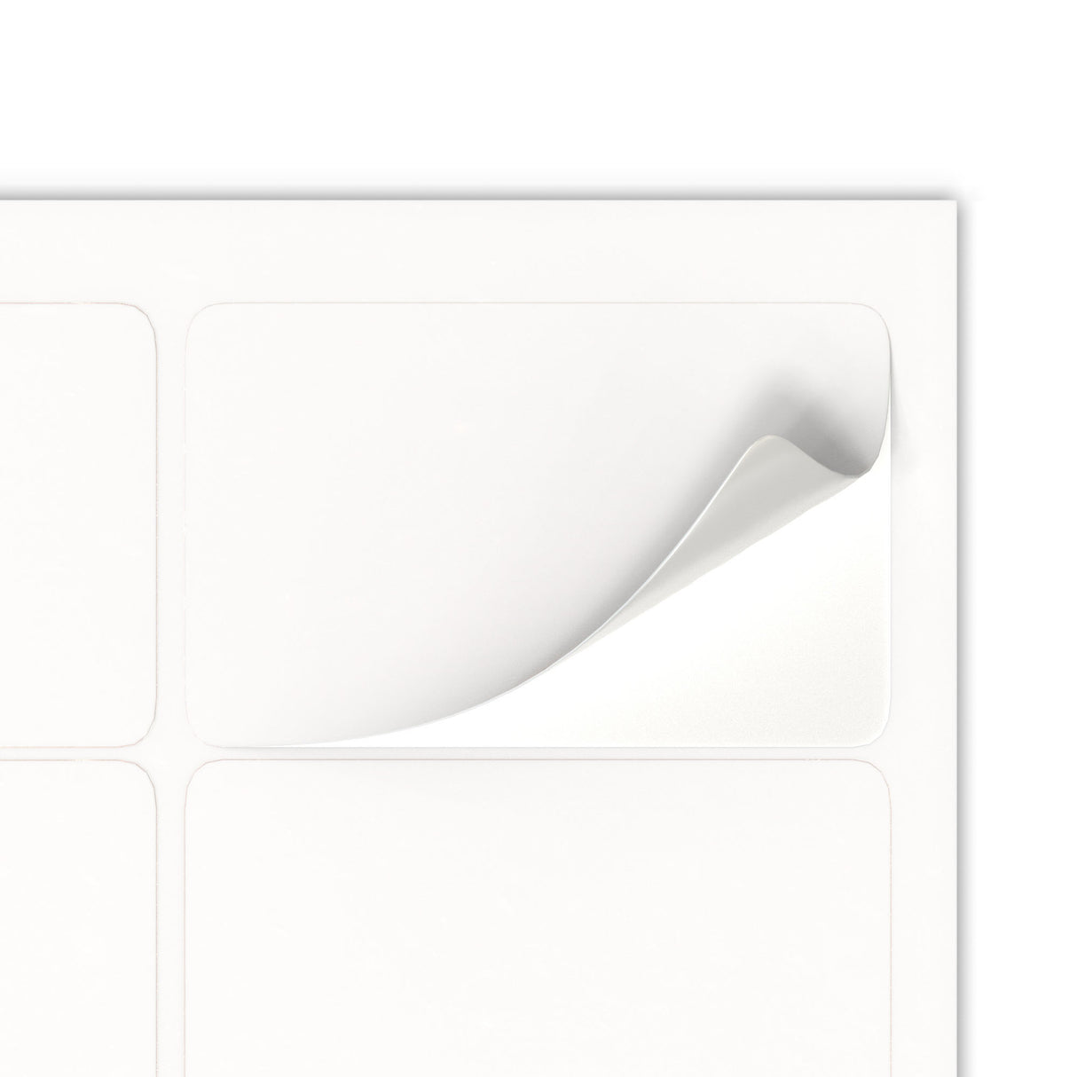 Rektangulære, klæbende mærkater