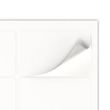 Rektangulære, klæbende mærkater