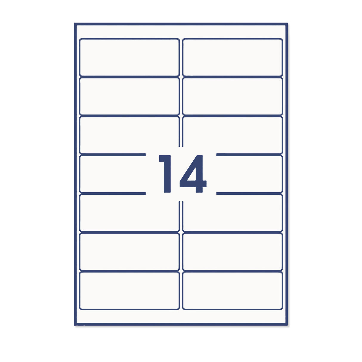 Rektangulære, klæbende mærkater