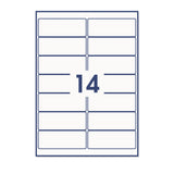 Rektangulære, klæbende mærkater