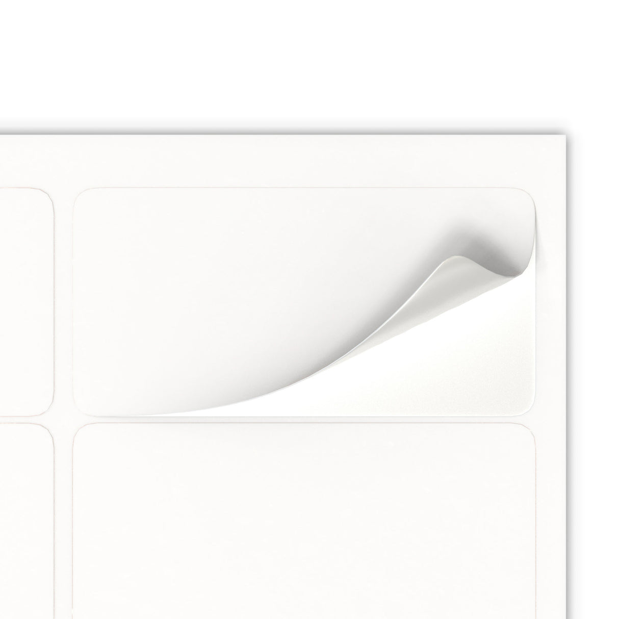 Rektangulære, klæbende mærkater