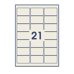Rectangle Adhesive Labels White 64 x 38 mm (21 labels)