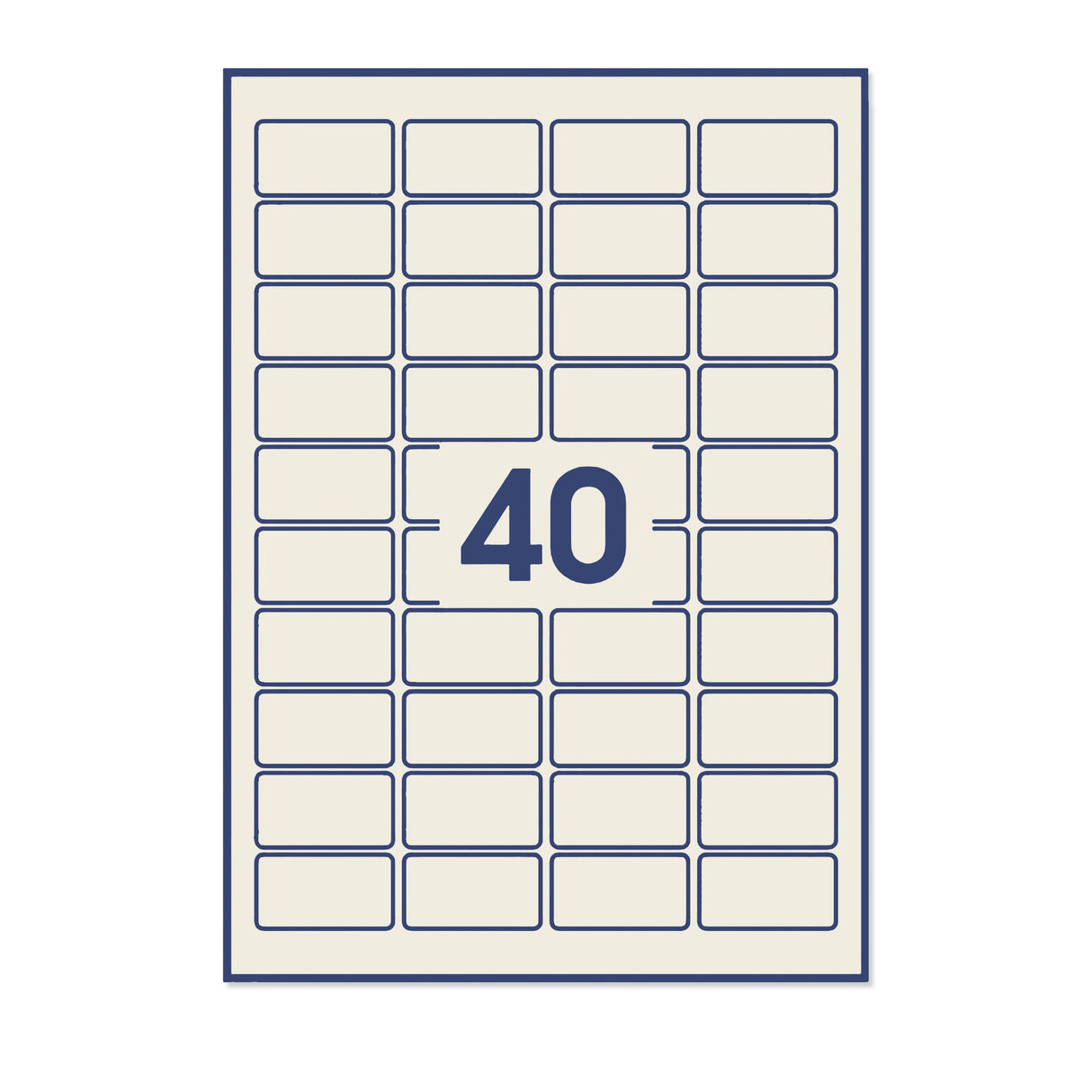 Rektangulære, klæbende mærkater