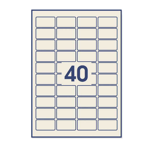 Rectangle Adhesive Labels White 46 x 25 mm (40 labels)