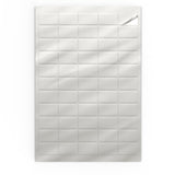 Rektangulære, klæbende mærkater